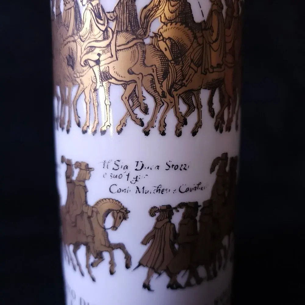 Rare Vintage Gerold Porzellan Bavaria Gilt Porcelain West Germany Crusade Vase